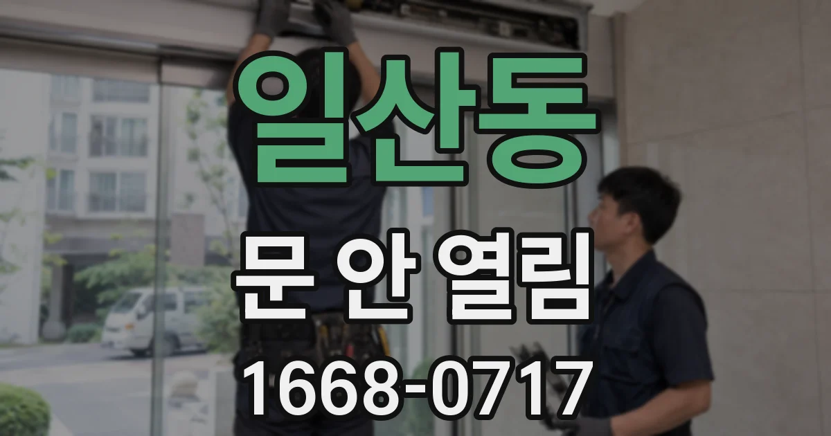 일산동 문 안 열림