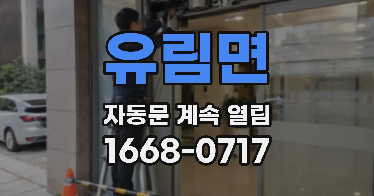유림면 자동문 계속 열림