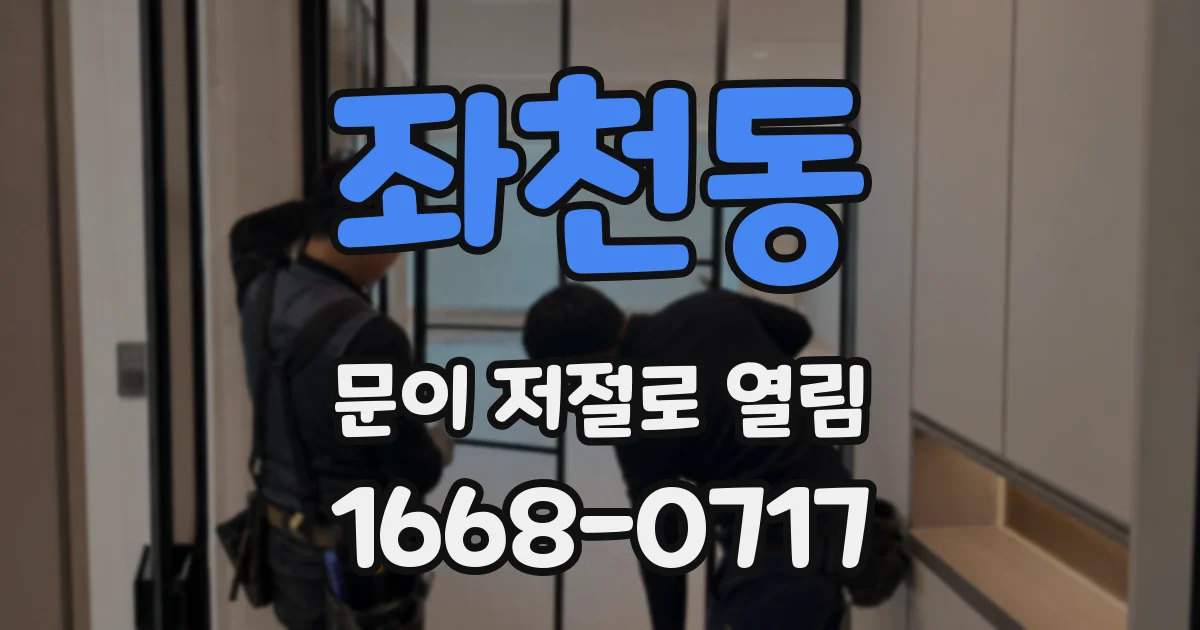 좌천동 문이 저절로 열림