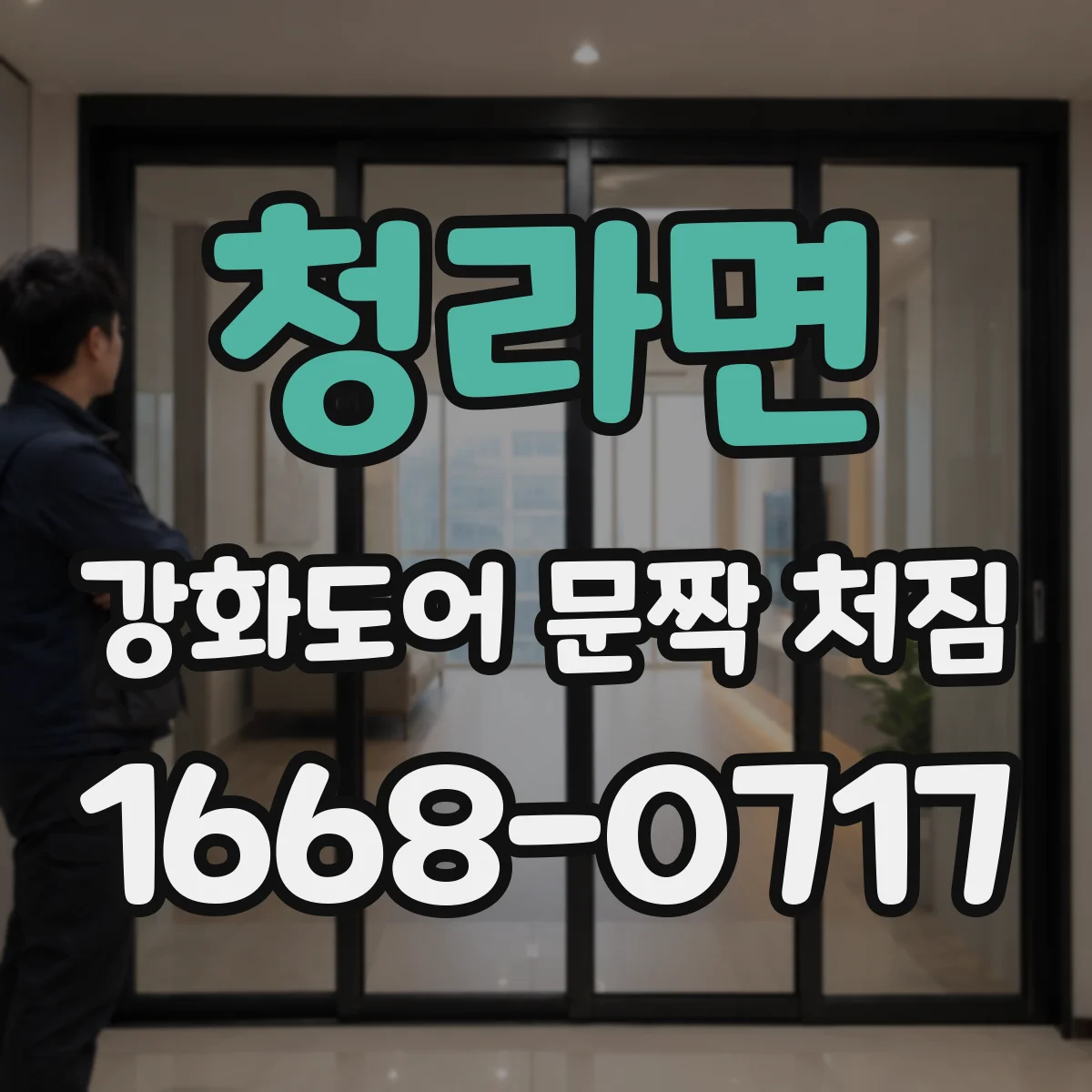 청라면 강화도어 문짝 처짐