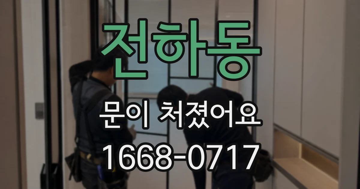 전하동 문이 처졌어요