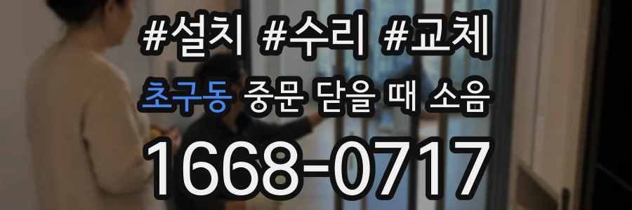 초구동 중문 닫을 때 소음