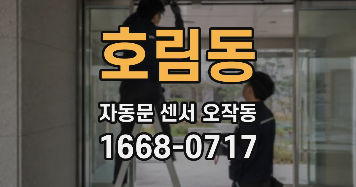 호림동 자동문 센서 오작동