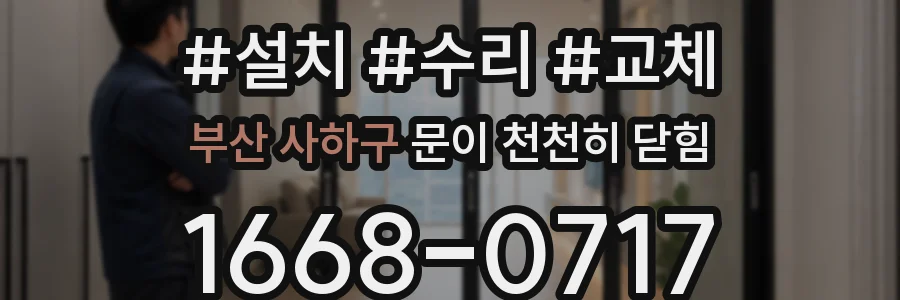부산 사하구 문이 천천히 닫힘
