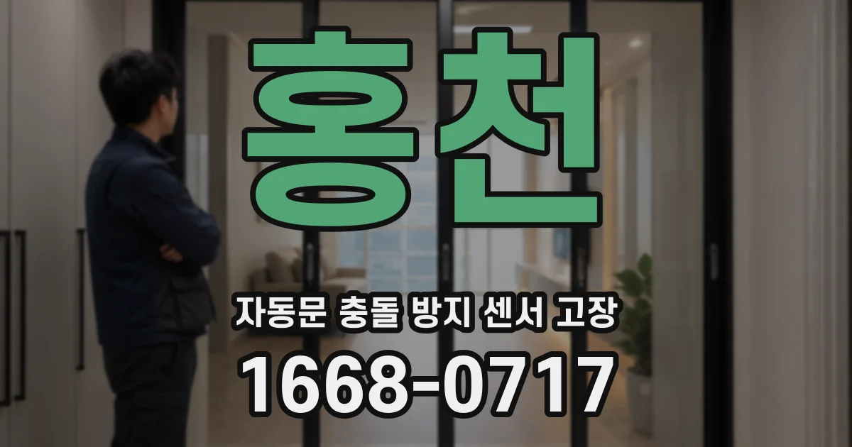 홍천 자동문 충돌 방지 센서 고장