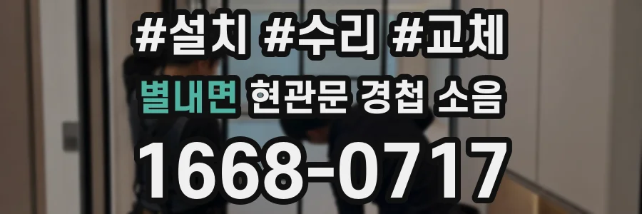 별내면 현관문 경첩 소음