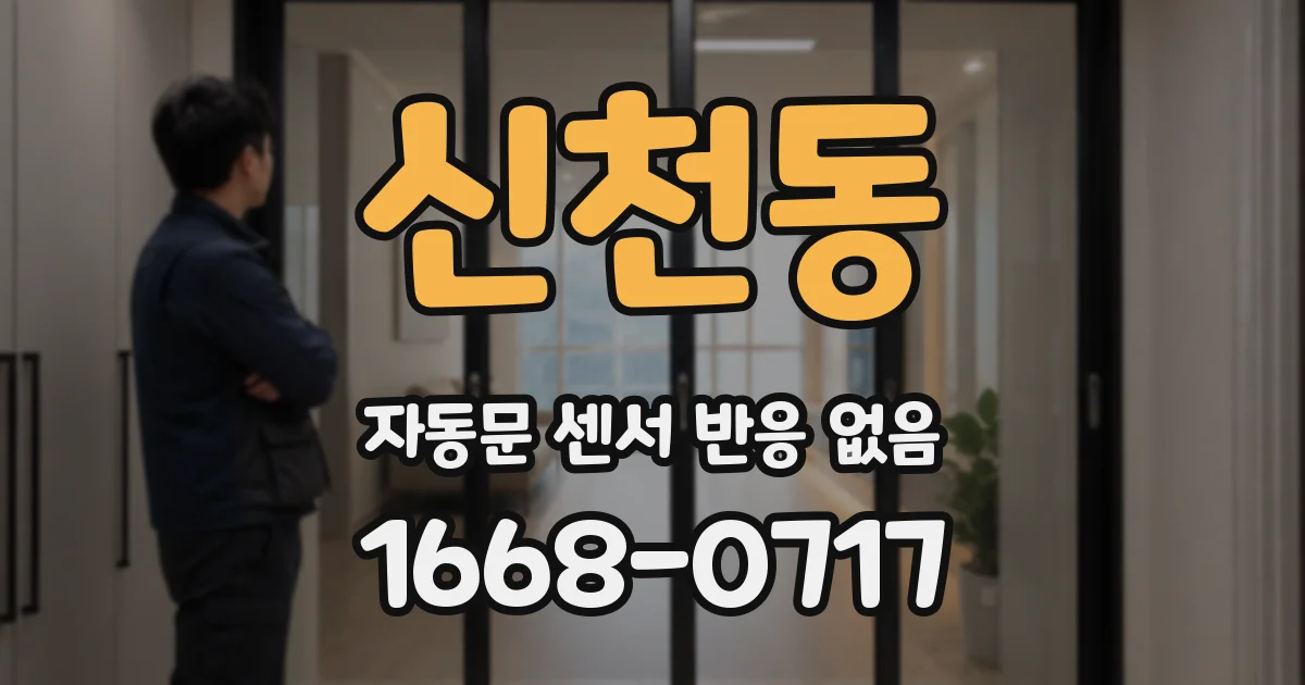 신천동 자동문 센서 반응 없음