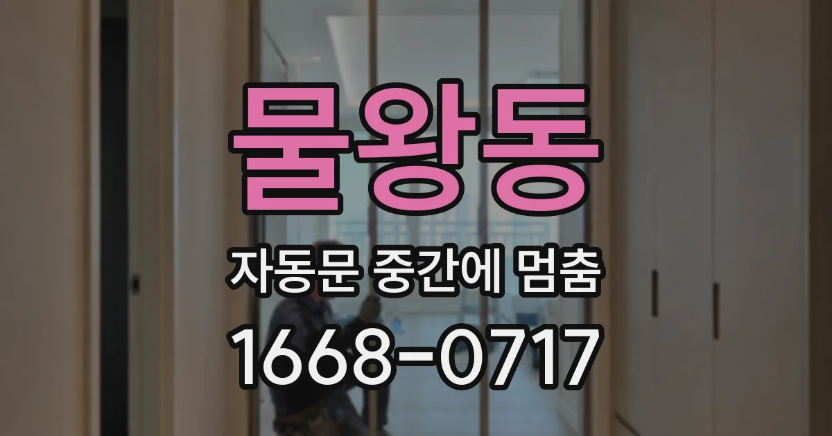 물왕동 자동문 중간에 멈춤