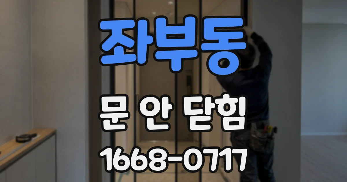 좌부동 문 안 닫힘