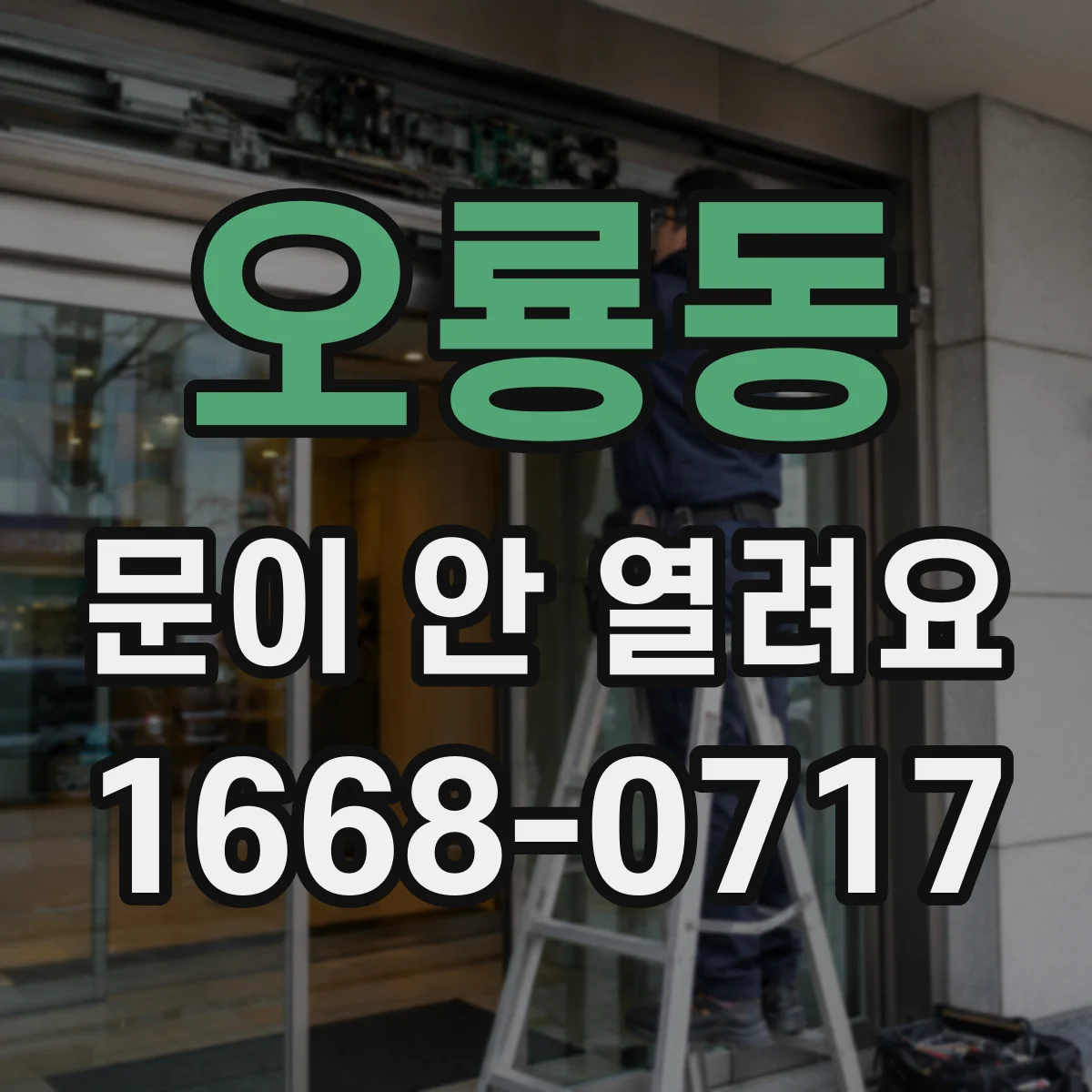오룡동 문이 안 열려요