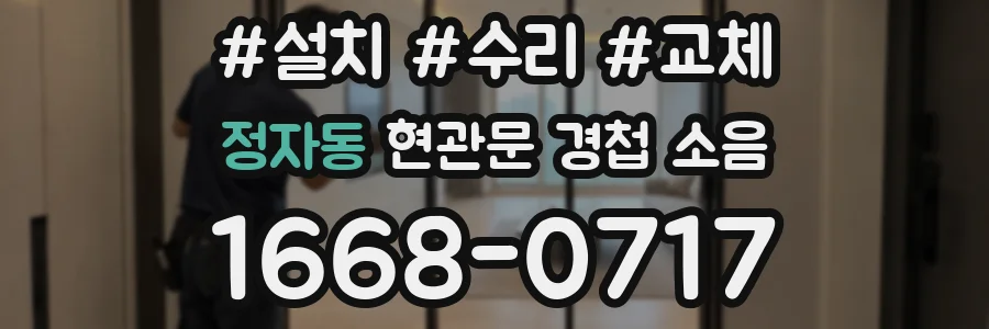 정자동 현관문 경첩 소음