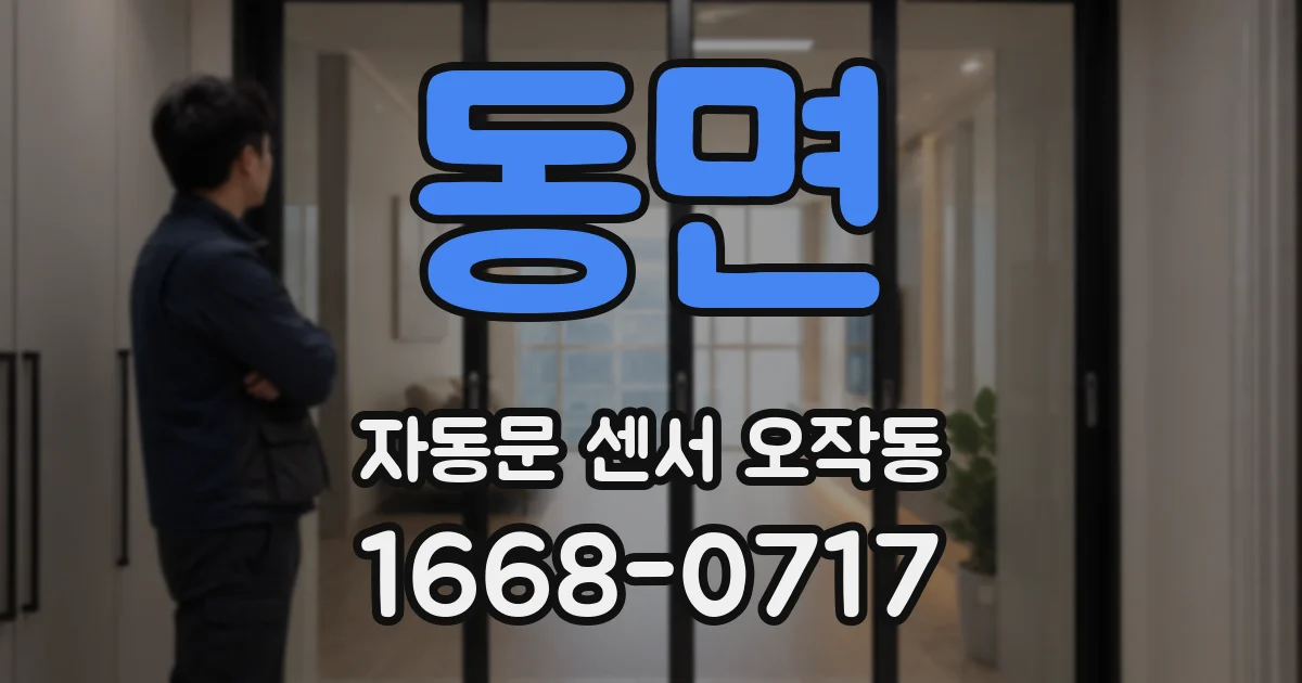 동면 자동문 센서 오작동