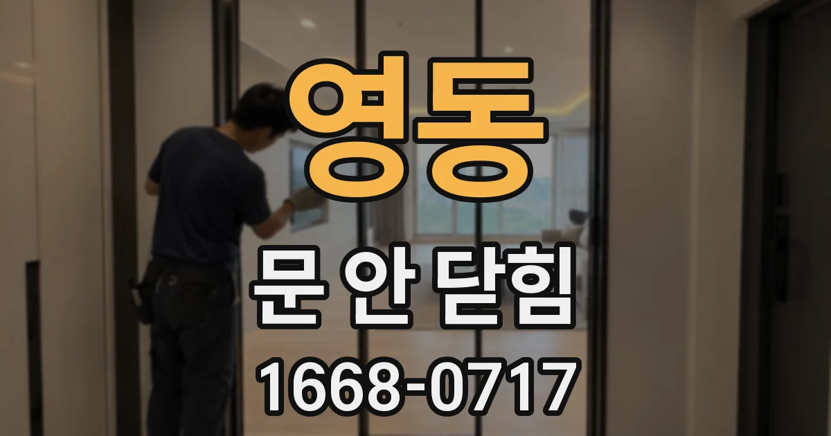 영동 문 안 닫힘