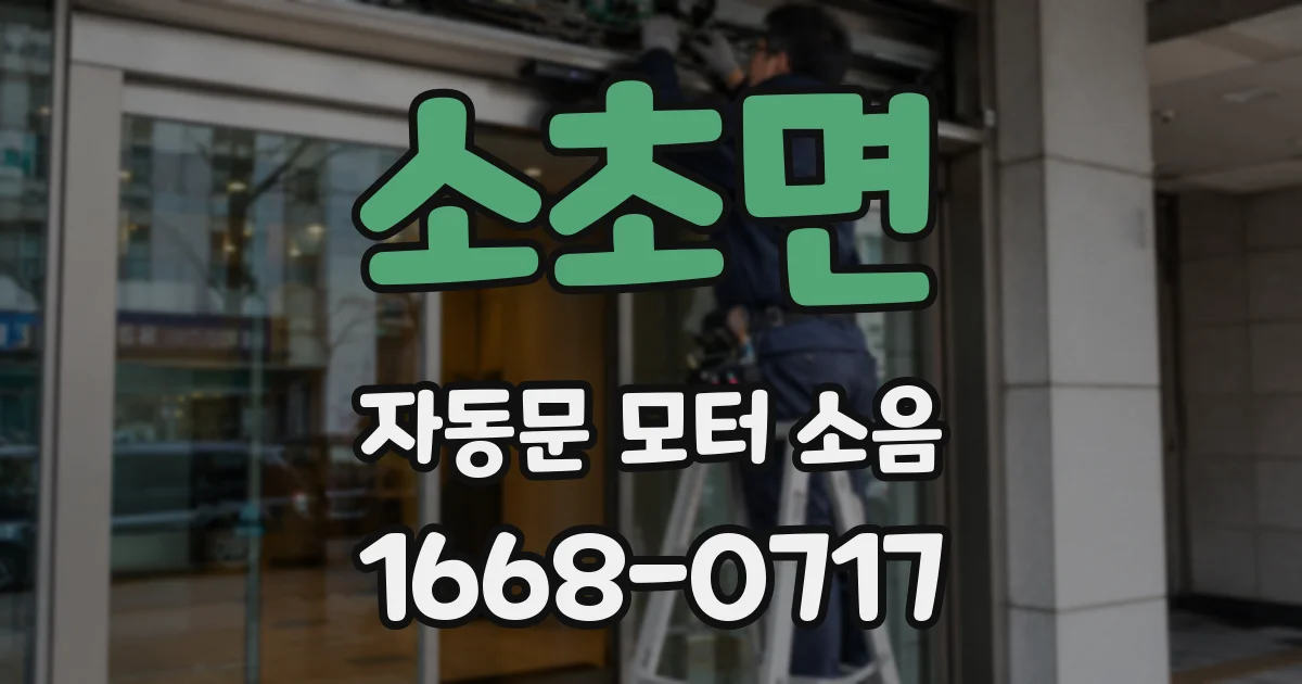 소초면 자동문 모터 소음