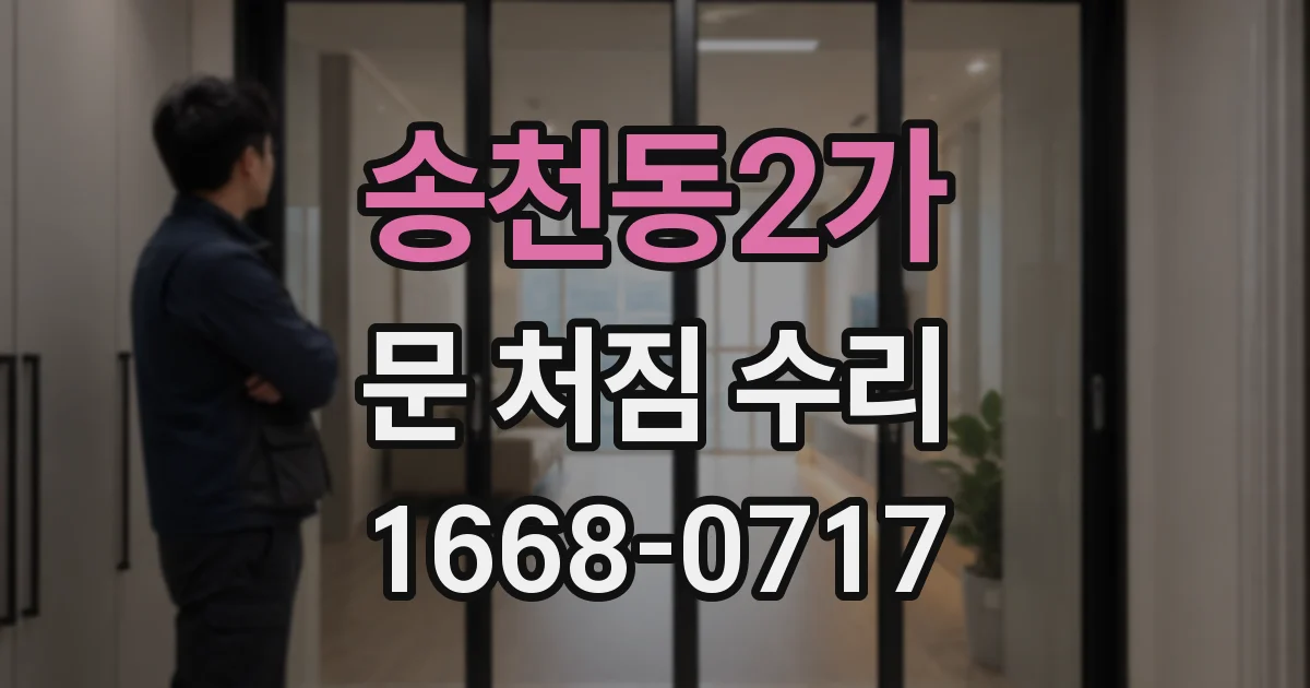 송천동2가 문 처짐 수리