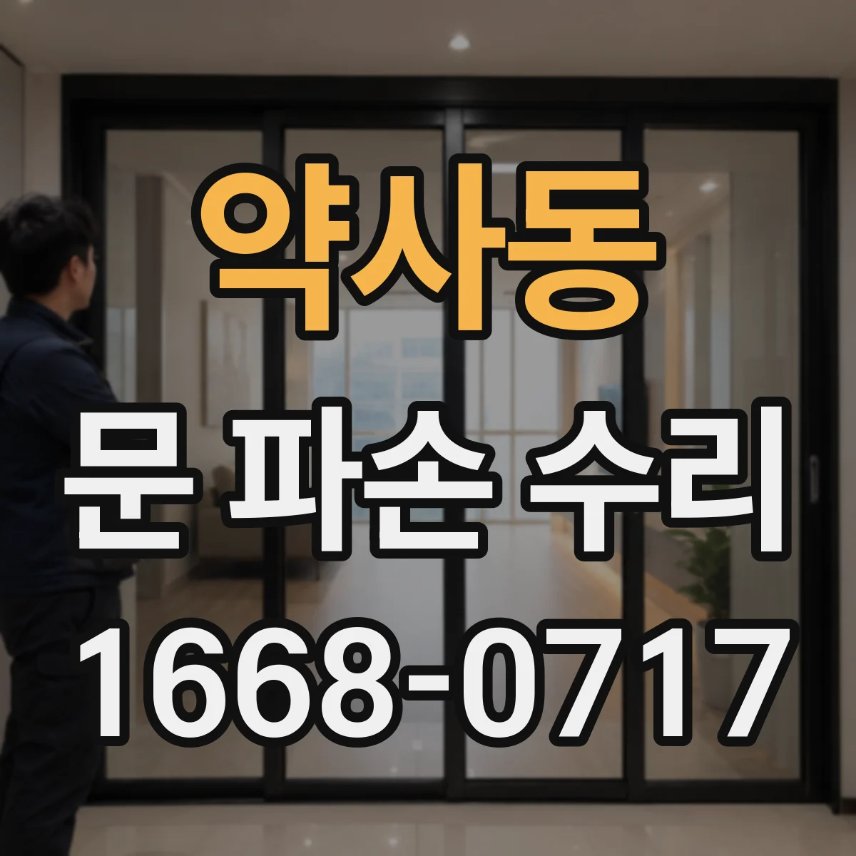 약사동 문 파손 수리