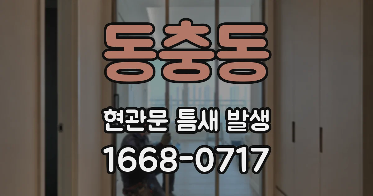동충동 현관문 틈새 발생