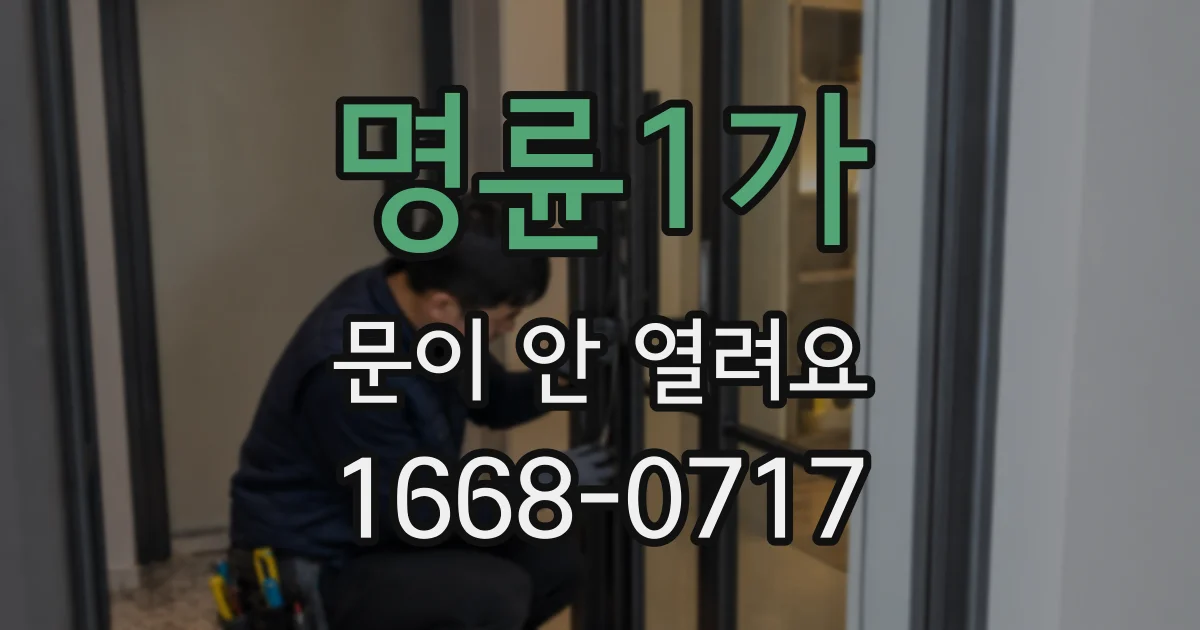 명륜1가 문이 안 열려요