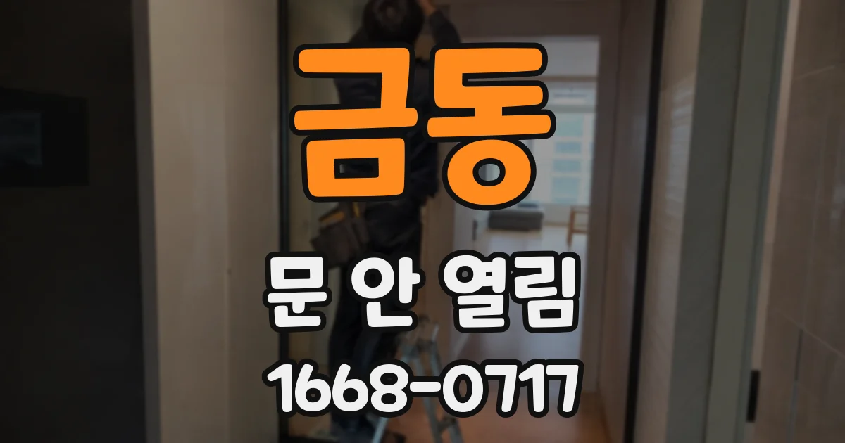 금동 문 안 열림