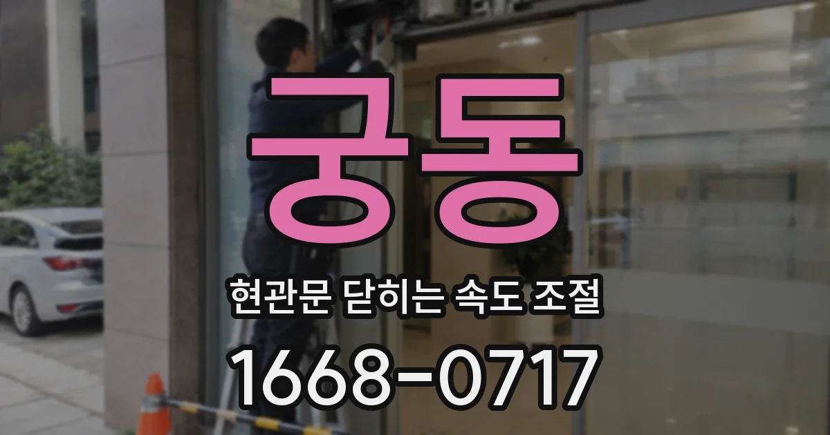 궁동 현관문 닫히는 속도 조절