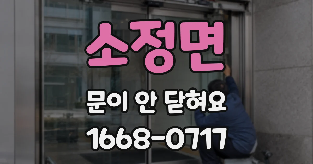 소정면 문이 안 닫혀요