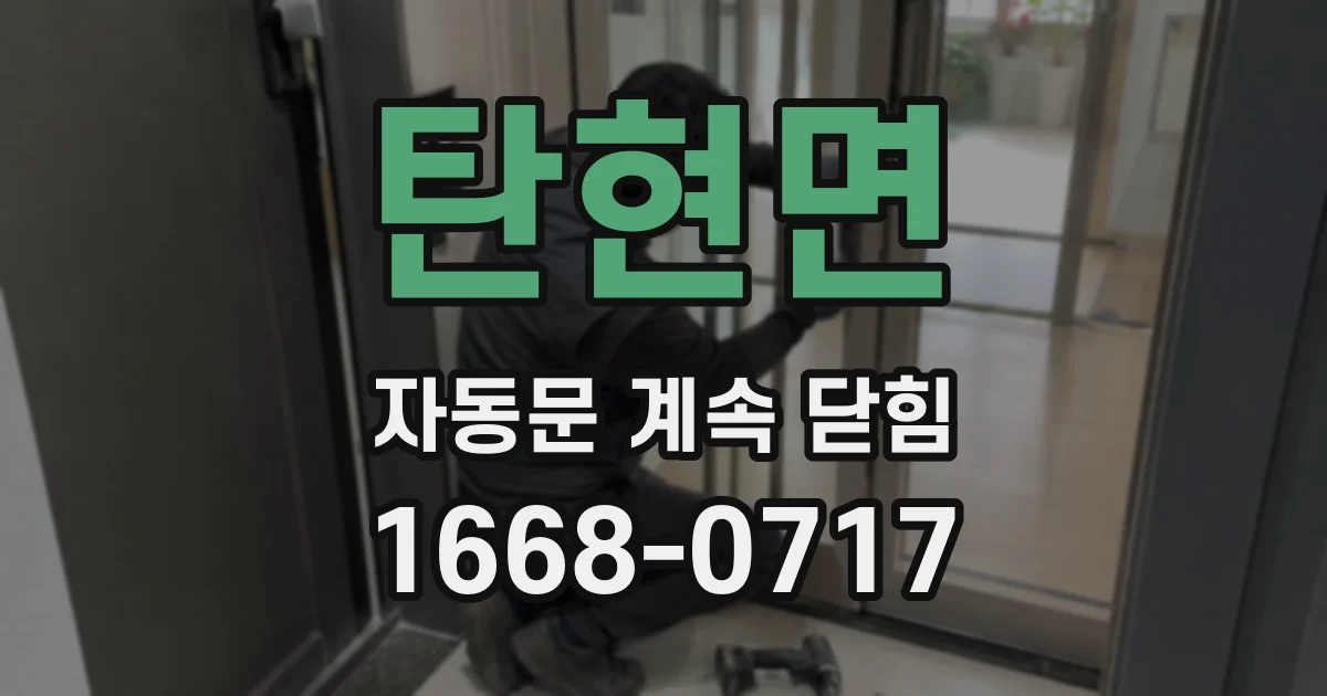 탄현면 자동문 계속 닫힘