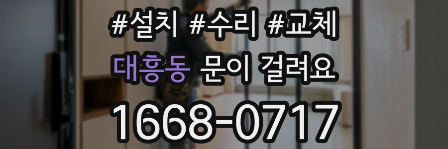 대흥동 문이 걸려요