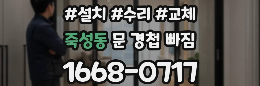 죽성동 문 경첩 빠짐