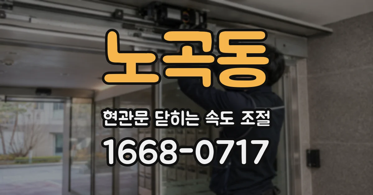 노곡동 현관문 닫히는 속도 조절
