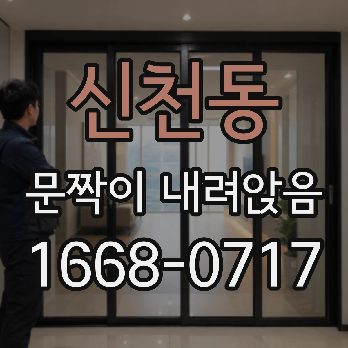 신천동 문짝이 내려앉음
