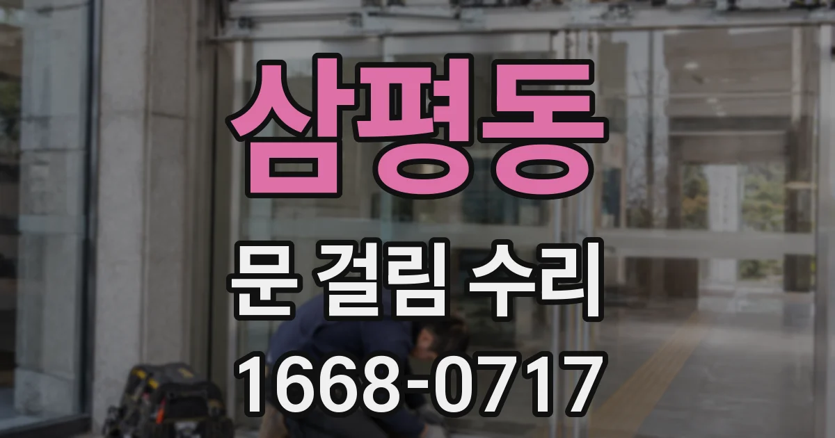 삼평동 문 걸림 수리