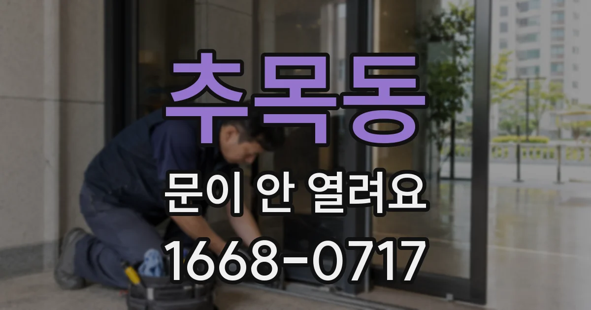 추목동 문이 안 열려요