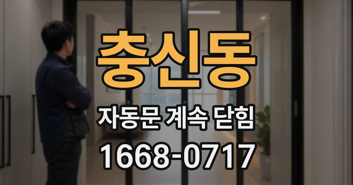 충신동 자동문 계속 닫힘