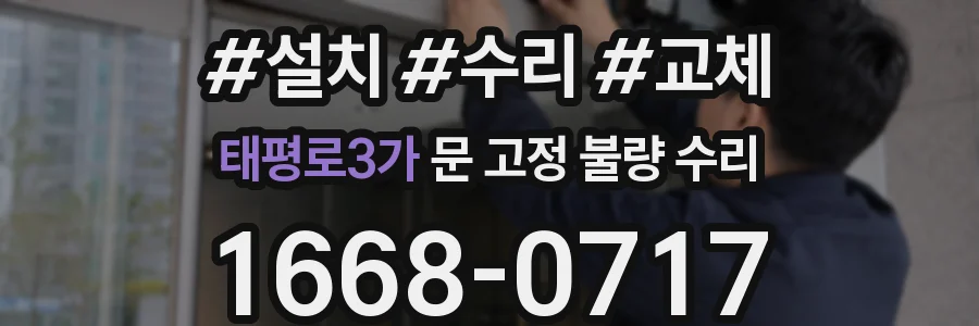 태평로3가 문 고정 불량 수리