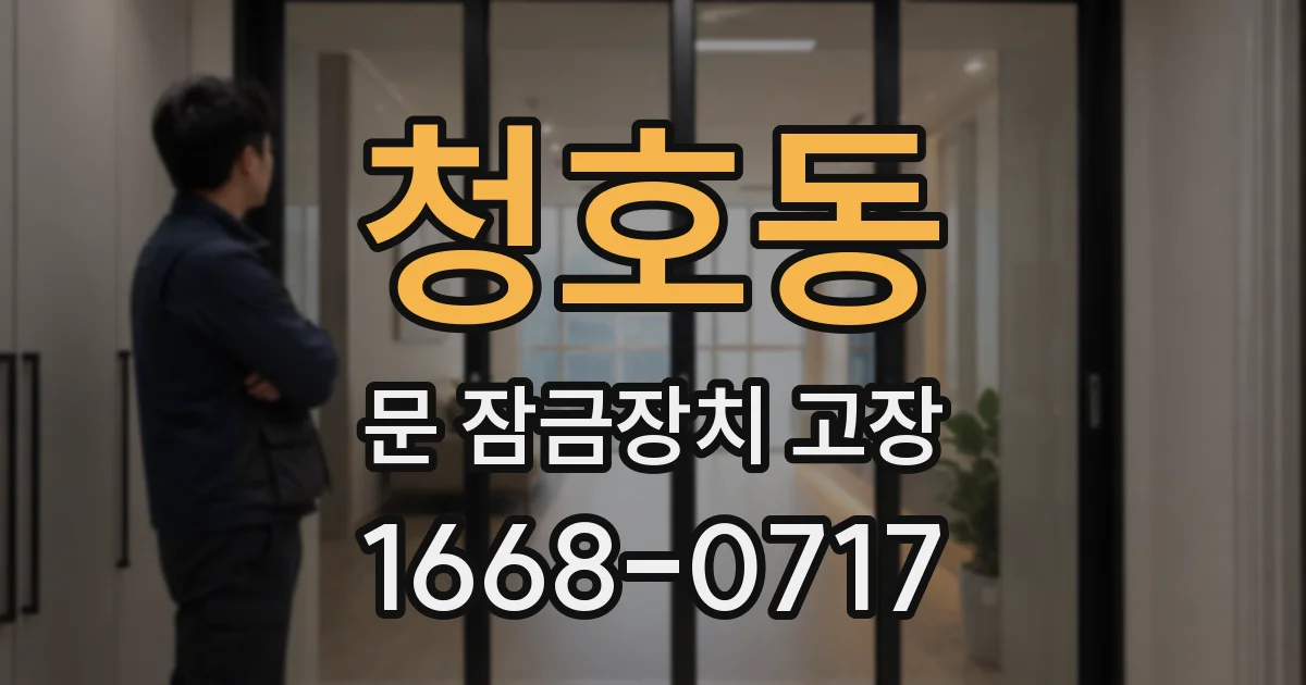 청호동 문 잠금장치 고장