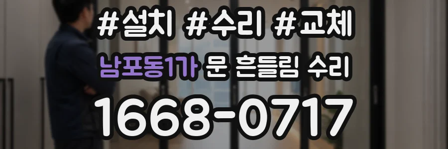 남포동1가 문 흔들림 수리