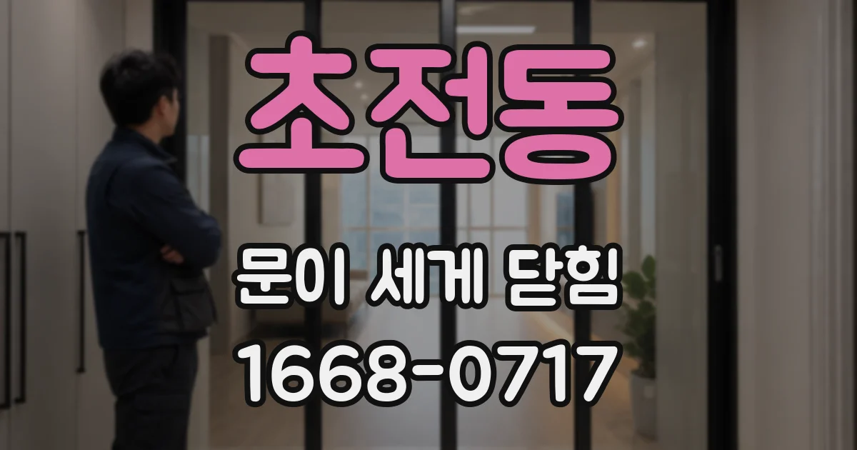 초전동 문이 세게 닫힘
