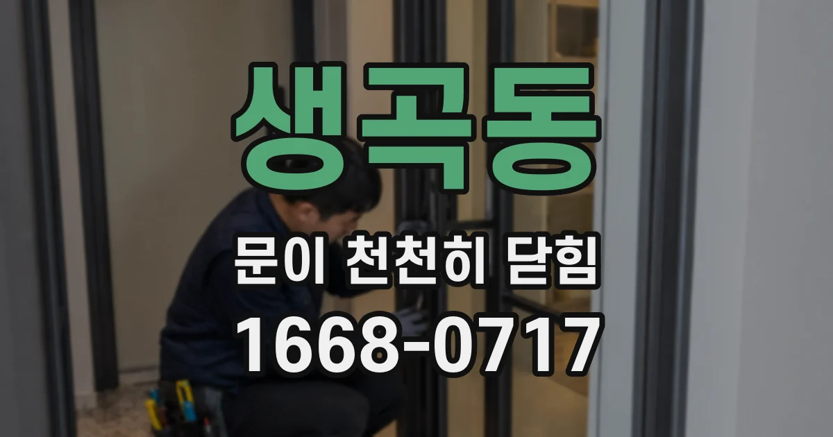 생곡동 문이 천천히 닫힘