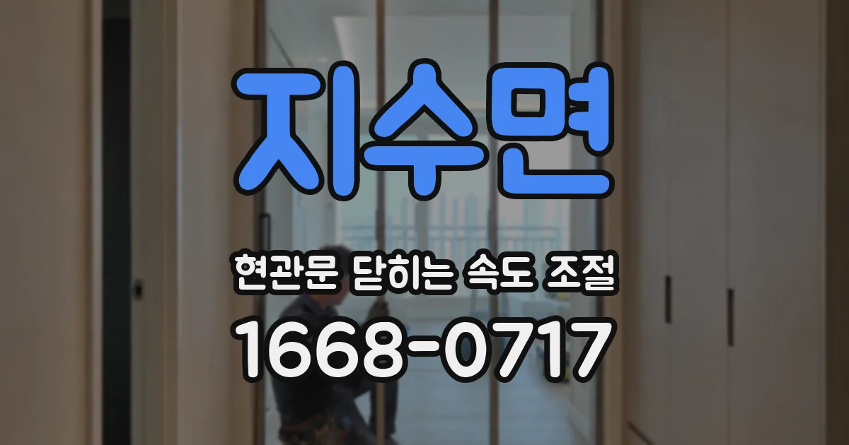 지수면 현관문 닫히는 속도 조절