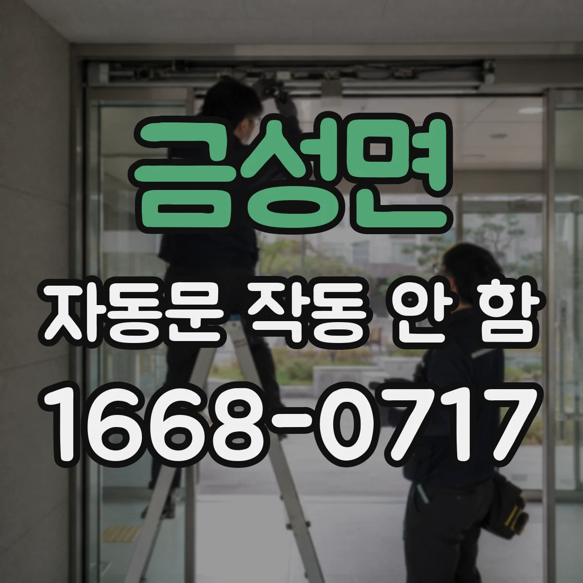 금성면 자동문 작동 안 함
