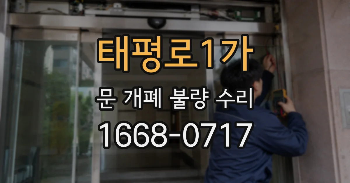 태평로1가 문 개폐 불량 수리