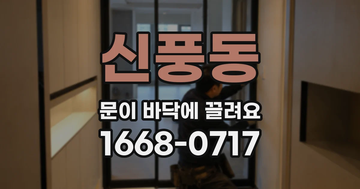 신풍동 문이 바닥에 끌려요