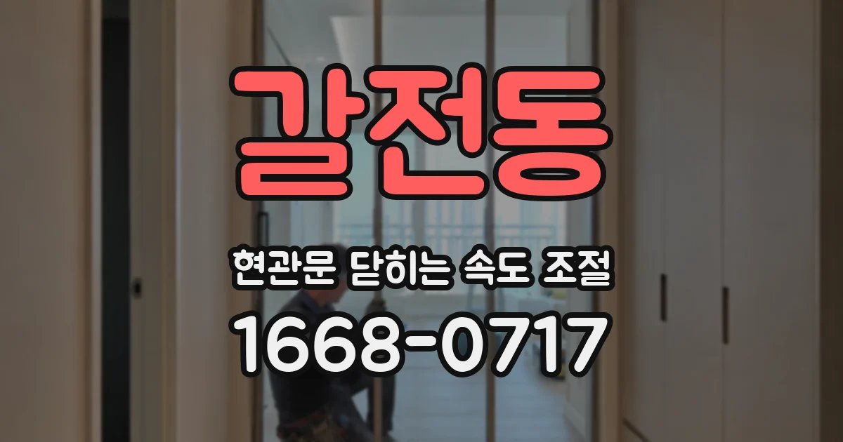 갈전동 현관문 닫히는 속도 조절