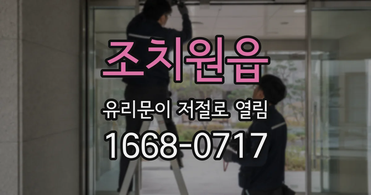 조치원읍 유리문이 저절로 열림