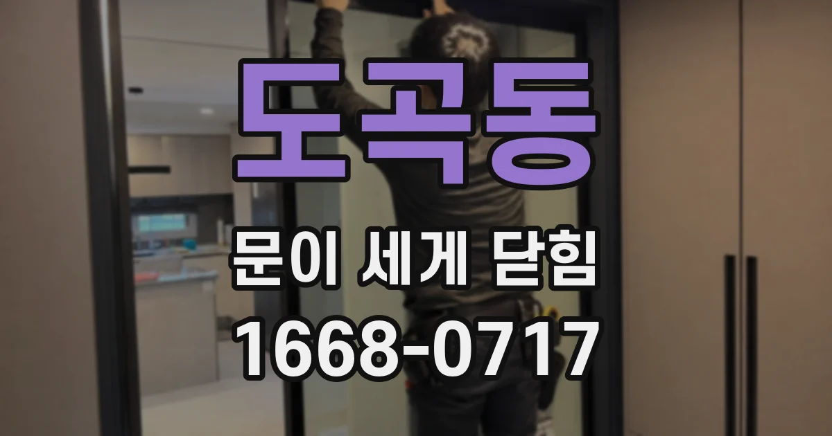 도곡동 문이 세게 닫힘