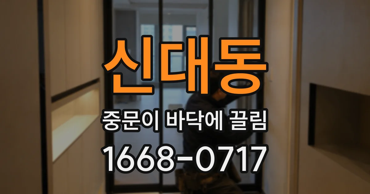 신대동 중문이 바닥에 끌림