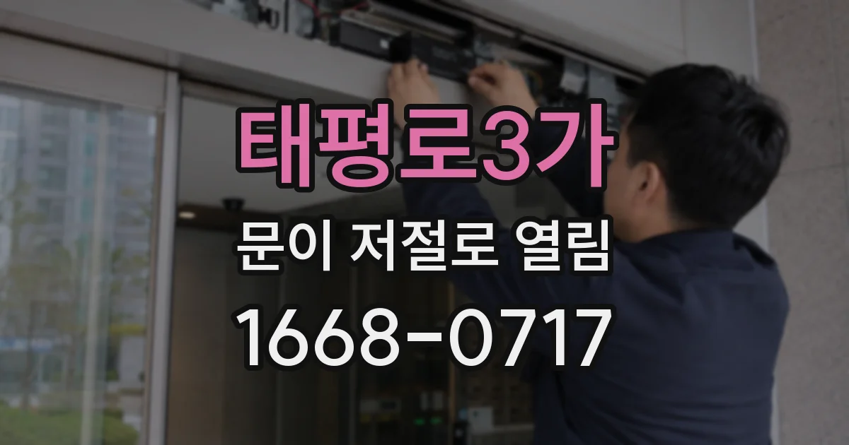태평로3가 문이 저절로 열림