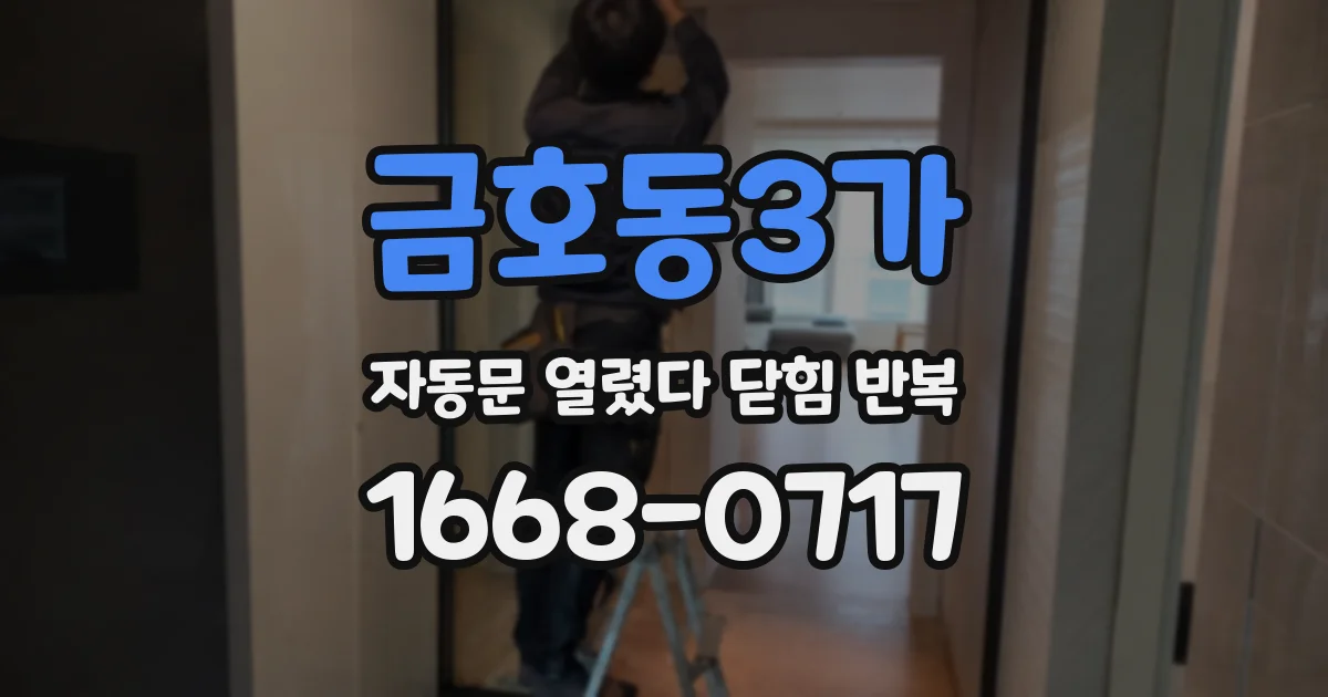 금호동3가 자동문 열렸다 닫힘 반복
