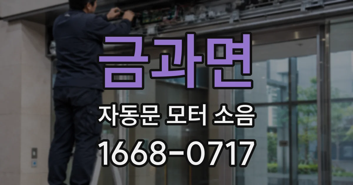 금과면 자동문 모터 소음