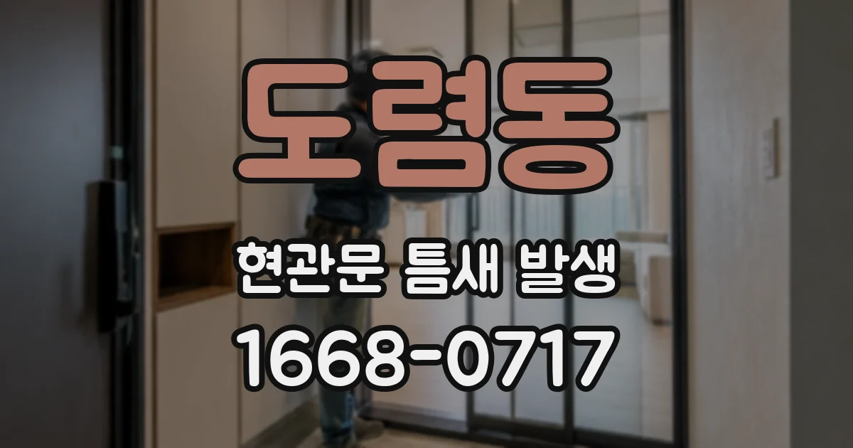 도렴동 현관문 틈새 발생